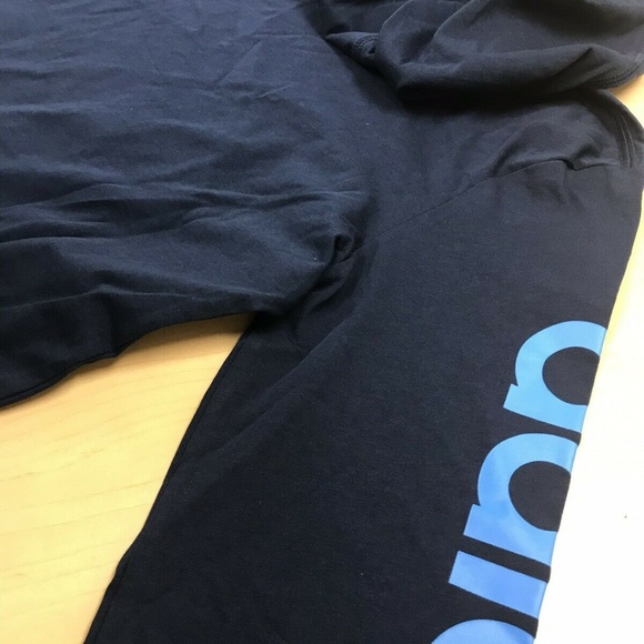 Adidas Boy's Hooded Long Sleeve Top Blue - Picture 5 of 6